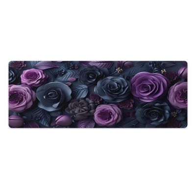 Floral Large Mouse Pad 12"32" inch Extended Gaming Mousepad Desk Mat Long Computer Keyboard Non-Slip Base Stitched Edges for Home Office Work