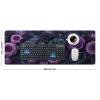Floral Large Mouse Pad 12"32" inch Extended Gaming Mousepad Desk Mat Long Computer Keyboard Non-Slip Base Stitched Edges for Home Office Work view 2