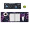 Floral Large Mouse Pad 12"32" inch Extended Gaming Mousepad Desk Mat Long Computer Keyboard Non-Slip Base Stitched Edges for Home Office Work view 4