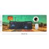 Retro Route Large Mouse Pad 12"32" inch Extended Gaming Mousepad Desk Mat Long Computer Keyboard Non-Slip Base Stitched Edges for Home Office Work view 2