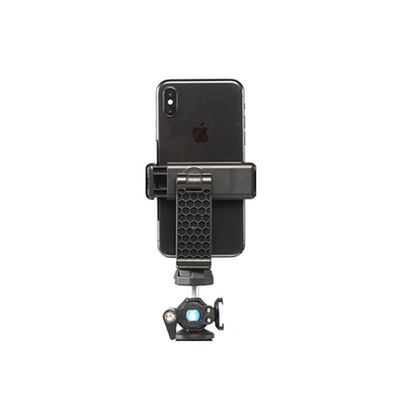 Phone Tripod Mount ST-06S, Universal Smartphone Mount Adapter with 2 Cold Shoe, 360 Rotates Adjustable Cell Phone Clip Clamp Holder, Compatible with iPhone17/16/15, Samsung Galaxy Smartphones