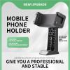 Phone Tripod Mount ST-06S, Universal Smartphone Mount Adapter with 2 Cold Shoe, 360 Rotates Adjustable Cell Phone Clip Clamp Holder, Compatible with iPhone17/16/15, Samsung Galaxy Smartphones view 3