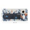 Floral Fruit Large Mouse Pad 12"24" inch Extended Gaming Mousepad Desk Mat Long Computer Keyboard Non-Slip Base Stitched Edges for Home Office Work view 2