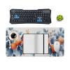 Floral Fruit Large Mouse Pad 12"24" inch Extended Gaming Mousepad Desk Mat Long Computer Keyboard Non-Slip Base Stitched Edges for Home Office Work view 4