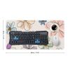 Floral Large Mouse Pad 12"24" inch Extended Gaming Mousepad Desk Mat Long Computer Keyboard Non-Slip Base Stitched Edges for Home Office Work view 2