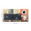 Floral Large Mouse Pad 12"24" inch Extended Gaming Mousepad Desk Mat Long Computer Keyboard Non-Slip Base Stitched Edges for Home Office Work view 2