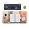 Floral Large Mouse Pad 12"24" inch Extended Gaming Mousepad Desk Mat Long Computer Keyboard Non-Slip Base Stitched Edges for Home Office Work view 4