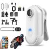 CXZASDELPA Treklon POV Camera, Treklon 4s Body Camera, 128G Waterproof Sports Cam for POV Capture, for Cycling, Pet Walking and Outdoors Activities (White-4K, 128g) view 1