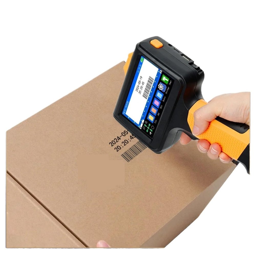 SHIHUANI E12.7mm Portable Handheld Thermal Inkjet Printer for Expire Date Counter QR Barcode Logo(Without Ink,US)