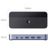HDMI KVM Switcher, Desktop Controller, 2-in-1-out Computer Monitor Sharing, 3.0 KVM Switches/Monitor, USB Screen Keyboard Mouse Converter, 2 Monitors 2 Computers Support(8K 60Hz) view 2