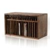 COYEUX Desktop CD Storage Rack, Wooden DVD Organizer Stand, Convenient Pop-Up Button, 19 CD Storage Capacity, for Home, Office, Music Room, Theatre Room view 1