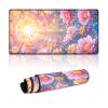 Floral Starry Sky Large Mouse Pad 12"24" inch Extended Gaming Mousepad Desk Mat Long Computer Keyboard Non-Slip Base Stitched Edges for Home Office Work view 1