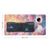 Floral Starry Sky Large Mouse Pad 12"24" inch Extended Gaming Mousepad Desk Mat Long Computer Keyboard Non-Slip Base Stitched Edges for Home Office Work view 2