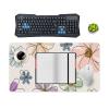 Floral Large Mouse Pad 16"30" inch Extended Gaming Mousepad Desk Mat Long Computer Keyboard Non-Slip Base Stitched Edges for Home Office Work view 4