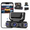 360 Car Dvr Wifi 4 Channels Dash Cam Video Recorder, 360 All Sides Dash Cam, 1080p HD Camera/Super Night Vision/170 Ultra Wide Angle/Loop Record for Sedans,Suvs (NO-24 H Parking Recording, No Card) view 1