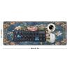 Floral Retro Large Mouse Pad 12"32" inch Extended Gaming Mousepad Desk Mat Long Computer Keyboard Non-Slip Base Stitched Edges for Home Office Work view 2