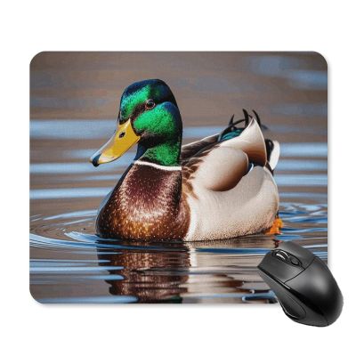 Mallard Duck Mouse Pad Square Mice Mat Waterproof Computer Mousepad with Non-Slip Rubber Base Wireless Mice Pad for Laptop Office Home Personalized Gaming Mousepad 25 * 30cm