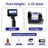 SHIHUANI 25.4mm Portable Handheld Inkjet Printer for Text QR Barcode Image Batch Number Logo(with Black Ink*1,JP) view 2