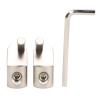 1 Pair Input Wire Gauge Reducers 1/0 Gauge to 4 Gauge for Vehicle Sound Systems - Offset Angled Amp Input Adapters - High Strength Metal, Easy Install view 1
