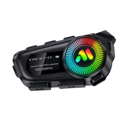 Motorcycle Helmet Bluetooth Headset, IP67 Waterproof, Voice Assistant, Type-C Charging, Two-in-One Microphone, Ambient Light (R1 * 2PCS)