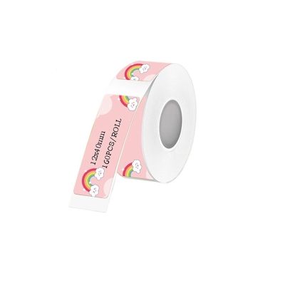 2Rolls P12 Thermal Label Sticker 12mm*40mm Tape Compatible for memo D30 Q30 Mark P11 P50 L12 DL Q2 Labeller((2-Rolls) 12x40mm-C)