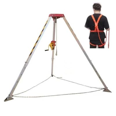Aluminum Rescue Tripod Kit for Confined Spaces  Fall Protection & Lifting Equipment for Wells, Cellars & Tunnels  Safety Rescue Gear for Emergency Situations