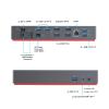 15in1 Thunderbolt 3 Dock Gen 2,3 Monitors(40AN0135) Compatible with Lenovo ThinkPad 40AN0135US,USB C Hub,1xRJ45,1xUSB-A 3.2+4xUSB 3.1,1xUSB-C 3.2,1xThunderbolt 3, 2xHDMI, 2xDP,1xAudio,135W AC Port view 2