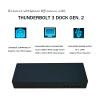 15in1 Thunderbolt 3 Dock Gen 2,3 Monitors(40AN0135) Compatible with Lenovo ThinkPad 40AN0135US,USB C Hub,1xRJ45,1xUSB-A 3.2+4xUSB 3.1,1xUSB-C 3.2,1xThunderbolt 3, 2xHDMI, 2xDP,1xAudio,135W AC Port view 3