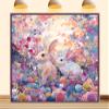 10X7ft Fabric Easter Backdrop Paper Mache Eggs Hand-Drawn Rabbit Painted Bunny Egg Background Party Decorations Photo Studio Props Home Wall Decor view 1