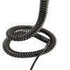 ACFFVBW Coiled Extension Cord, 2 Cores Telescopic Power Cord 15AWG 13AWG Black Spring Spiral Cable Stretchable Wire Extension(2 core 13AWG 2 Meters Line) view 1