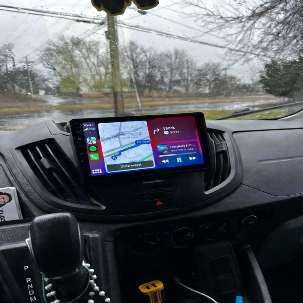 Alikali 2+32G 9in Car Stereo for Ford Transit Custom 2013-2019 w/GPS Navigation with Carplay w/Android Auto Double Din Touchscreen Car Radio Receiver Backup Camera