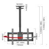 GLDGJMZ TV Mounts,Full Motion 360 Rotation Tilting Ceiling TV Mount Stand - Tv Wall Mount, for 43-65 Inch TVs, for Multi-Media Classrooms/Conference Halls/Home/Training Room, Easy to Inct view 2