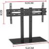 GLDGJMZ TV Stand, Universal LCD TV Base Stand with Adjustable Desktop Computer and Monitor Hanger Suitable for 32-65 Inches view 2