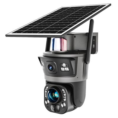 ESOE Ubox Dual-Lens 36X Optical Zoom Solar Security Camera, 6MP WIFI/4G Outdoor PTZ Camera with AI Human Detection, Two-Way Audio, Color Night Vision, Cloud & TF Card Storage (WiFi)