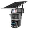 ESOE Ubox Dual-Lens 36X Optical Zoom Solar Security Camera, 6MP WIFI/4G Outdoor PTZ Camera with AI Human Detection, Two-Way Audio, Color Night Vision, Cloud & TF Card Storage (WiFi) view 1