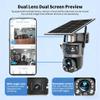 ESOE Ubox Dual-Lens 36X Optical Zoom Solar Security Camera, 6MP WIFI/4G Outdoor PTZ Camera with AI Human Detection, Two-Way Audio, Color Night Vision, Cloud & TF Card Storage (WiFi) view 4