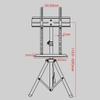 GLDGJMZ TV Stand Vertical 32-55 Inch LCD TV Mobile Rack Display Floor Folding Lift Base Set-top Box Bracket view 2