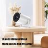 1080P Projector Featuring Quadrilateral Imaging and Corded Screen Mirroring Functionality USB Corded Projector view 2