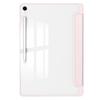 Slim Tri-Fold Stand Cover Suitable for Samsung Galaxy Tab S10 FE Plus 13.1inch 2025 Clear Acrylic Back with Pen Holder Case(Pink) view 1