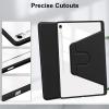 360 Rotating Acrylic Stand Cover Suitable for Samsung Galaxy Tab S10 FE Plus 13.1" 2025 Transparent Back with Pen Holder Case(Sky Blue) view 3