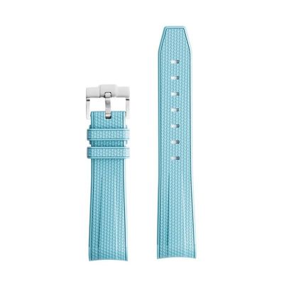 20mm Silicone Watch Strap For Omega Seamaster Speedmaster Stainless Steel Pin Buckle(Light blue s1)