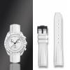 20mm Silicone Watch Strap For Omega Seamaster Speedmaster Stainless Steel Pin Buckle(Light blue s1) view 3