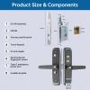 AOWINHIT Fingerprint Keypad Door Handle Lock Enhanced Safety Emergency Access Keyless Entry Electronic Lock for Home Apartment Bedroom,WiFi Fingerprint Door Handle (6068) view 4
