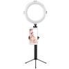 20cm Photography Dimming LED Ring Light, USB Fill Light for Live Video, Adjustable Brightness with Phone Base Tripod, 72 LED Chips for Soft Natural Light, Perfect for Streaming and view 4