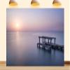 10X7ft Fabric Beach Boardwalk Backdrop Photography Vacation Seaside Beachwalk Holiday Sea Cityscape Background Coast Supplies Party Decorations Photo Studio Props view 1