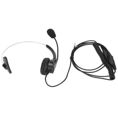 IHSNAP RJ9 Telephone Headset, Professional Call Center Headset with Microphone, Noise Reduction Wired Mono Headset for Office Customer Service, Adjustable Headband and Soft Ear Cushions