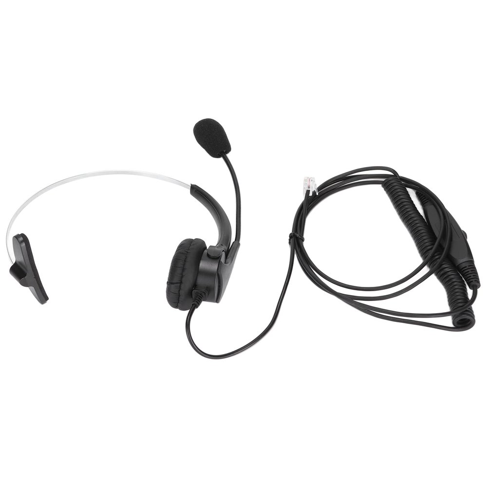 IHSNAP RJ9 Telephone Headset, Professional Call Center Headset with Microphone, Noise Reduction Wired Mono Headset for Office Customer Service, Adjustable Headband and Soft Ear Cushions
