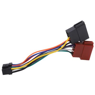 16 Pin ISO Wiring Harness Connector Adaptor Plug - Fit for Alpine Car Stereo Radio - Heat ABS Plastic, Quick Easy Installation, Stable Performance