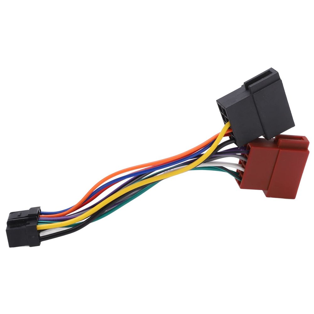 16 Pin ISO Wiring Harness Connector Adaptor Plug - Fit for Alpine Car Stereo Radio - Heat ABS Plastic, Quick Easy Installation, Stable Performance