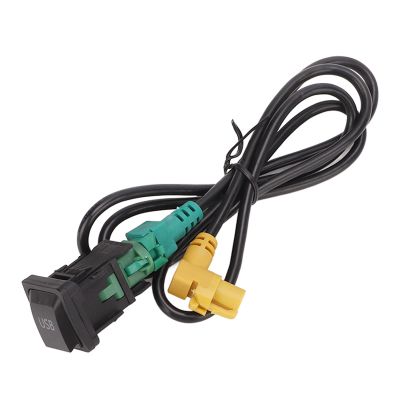 Black USB AUX Switch Cable Adapter Fit for MK5 MK6 2005 2013, B6 B7 Compatible with RCD510 RNS315 RCD300+ Head Units High Speed Data Transfer & Device Charging